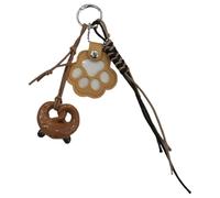 Generisch Hundefell Schlüsselanhänger | Katzen Pfotenabdruck Schlüsselband Andenken,Leichtes Schlüsselband Erinnerungsanhänger für Pfoten Welpen Kätzchen Familien Zuhause