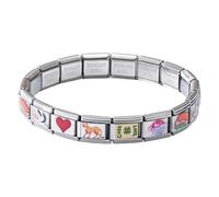 Generisch Italienisches modulares Edelstahlarmband - elegantes, verstellbares Design für Damen | Ideal für Partys, Reisen, Hochzeiten, Geschenk, moderner Schmuck