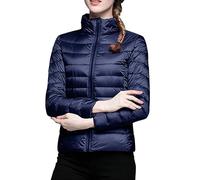 Generisch Jacke Damen Warme, Leichte Damenjacke Mit Kapuze, Winddichter Wintermantel Mit Recycelter Isolierung, Schmaler, Kurzer Wintermantel Mit Kapuze, Warmer Weißer Winterjacke Atmungsaktiv Damen
