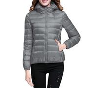 Generisch Jacke Herbst Damen, Dicke Strickjacke Damen Warm, Steppjacke Leicht Übergangsjacke Packbare Winter Jacke Warm Winterjacke Mit Kapuze Puffer Daunenjacke Outdoor Kapuzenjacke Herbstjacke