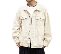 Generisch Jeansjacke Herren Dünne Blouson Jacke Zip Up Softshelljacke Mit Taschen Übergangsjacke Leichte Sommer Outdoor Freizeitjacke Jungen Frühlingsjacke Trainingsjacke