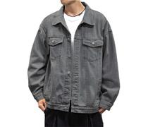 Generisch Jeansjacke Herren Dünne Blouson Jacke Zip Up Softshelljacke Mit Taschen Übergangsjacke Leichte Sommer Outdoor Freizeitjacke Jungen Frühlingsjacke Trainingsjacke