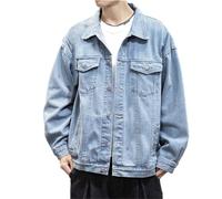 Generisch Jeansjacke Herren Dünne Blouson Jacke Zip Up Softshelljacke Mit Taschen Übergangsjacke Leichte Sommer Outdoor Freizeitjacke Jungen Frühlingsjacke Trainingsjacke