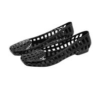 Generisch Jelly Schuhe Damen mit Kristallen und quadratischer Zehenpartie, lässige Schlupfschuhe als bequeme Outdoor und Strand Slides für Sommer und Alltag