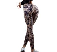 generisch JIER Damen Schlange Leggings Snake Print Hohe Taille Stretchy Hose Gym Sport Leggings Jogginghose Running Fitness Work Out Strumpfhose Yoga Hosen (Schlange,Large)