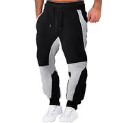 Generisch Jogginghose Herren Fleece Trainingshose Sporthose Manner Lang Sport Sweathose Jogger Freizeithose Open Leg Jogginghose Hosen Herren Jogginghose Baggy Cotton Hose Herren