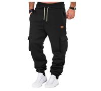 Generisch Jogginghosen für Herren Jogginghose Herren Baggy lang Sporthose lang dünn Freizeithose Trainingshose weites Bein Schwarze Cargohose Hose Stretch