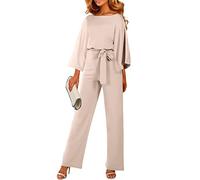 Generisch Jumpsuit Damen Lang Anzüge Jumpsuits Für Hosenanzug Festlich Hochzeitsgast Sommer Schicke Hosenanzüge Outfit Elegant Große Größen Elegante Zweiteiler Overall Hochzeit Festliche Sportlich