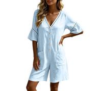 Generisch Jumpsuit Kurz Damen Sommer Hosenanzug Elegant Hochzeit Zweiteiler Festlich Kurzer Schicke Hosenanzüge Anzug Elegante Kleidung Festliches Outfit Sportlich Eleganter Schickes Festlicher