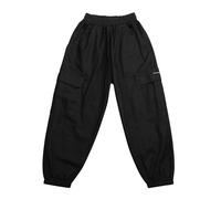 Generisch Jungen Kinder Cargohose Sommer Activewear Sport Jogginghose Bequem Atmungsaktiv Leicht Casual Freizeit Outdoor (Black, 11-12 Years)