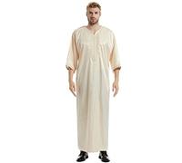 Generisch Kaftan Herren Muslimische Gebetskleidung Herren Muslim Gebet Anzug Ramadan Kleid Hajj für Männer Gebetsanzug Männer Afghanische Lang Islamische Kleidung Marokkanisch