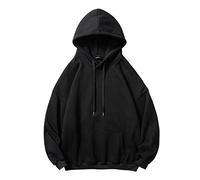 Generisch Kapuzenpullover Herren Sweatjacke Winter Männer Hoodie Freizeit Gefüttert Winterjacke Fleecejacke Knit Sweater Hoody Jacke Herren Mit Kapuze Schwarz Warme Pullover Herren Winter