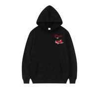 Generisch Kapuzenpullover HerrenTunnelzug Lässig Sweatshirt Lustige Kirschen Motiv Hoodie Casual Langarm Tunnelzug Kapuzenpulli mit Taschen Y2k Hooded Kapuzenpulli Casual Tops