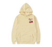 Generisch Kapuzenpullover HerrenTunnelzug Lässig Sweatshirt Lustige Kirschen Motiv Hoodie Casual Langarm Tunnelzug Kapuzenpulli mit Taschen Y2k Hooded Kapuzenpulli Casual Tops