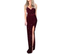Generisch Karneval Kleid Damen Kleid Sexy 70er Jahre Kleid Mit Langärmliges Und V-Ausschnitt Ballkleid Casualpartykleid Leicht Hochzeit Ballkleid Faschingskostüme Für Den Karneval