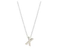 Generisch Kette Damen Zierliche Silber-Anfangsketten für Frauen 14 Karat Gold gefüllte geschichtete Silberketten für Frauen AZ 26 Alphabet-Anfangsketten für Keltenkreuz Anhänger (X, One Size)