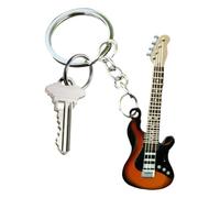 Generisch Key Chain Guitar - Stainless Steel 6.6x2.3cm 20g | Backpack Decoration Guitar Key Pendant Music Keys Chains Guitarr Ornament Instrument Keychain Mini For Guitarr Players Boys G