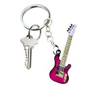 Generisch Key Chain Guitar - Stainless Steel 6.6x2.3cm 20g | Backpack Decoration Guitar Key Pendant Music Keys Chains Guitarr Ornament Instrument Keychain Mini For Guitarr Players Boys G