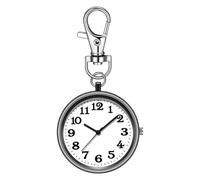 Generisch Key-Chain Watch - Buckle Design Pocket Watch, Round Clip Pocket Watch Key Buckle, Water-Resistant Key-Chain Watch, Stylish Exquisite Clip Watch Bag Charm for Families, Holidays and Friends
