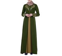 Generisch Khimar Abaya Set, Türkische Ramadan Elegant Langarm Islamische Kleider Abaya Hijab Kleid Islamische Lange Muslimische Kleidung Gebetskleid Jilbab Prayer Dress Muslim Arabische