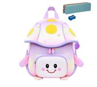Generisch Kids Backpack - Diving Cloth | Mushroom School Bag | Cute Waterproof Mini Backpack with Anti Lost Rope for Girls, Daycare, Preschool, Travel, Park, Camping, Picnic and Daily Use