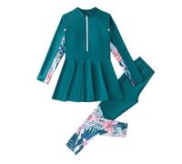 Generisch Kinder Baby Mädchen Muslimischen Badeanzug Modest Islamischen Ganzkörper Full Cover Langarm Top Hose Burkini Set Schwimmanzug