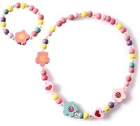 Generisch Kinder-Cartoon-Halskette, bunter Tier-Kind-Schmuck, Blumen-Perlen, modisches Armband-Zubehör,schmuckset mädchen