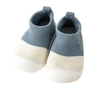 Generisch Kinder Freizeitschuhe Mesh mit weicher Sohle für Babys Kleinkinder als atmungsaktive Slip-On Sportschuhe Bequeme Socken-Schuhe (Navy, 22 Toddler)