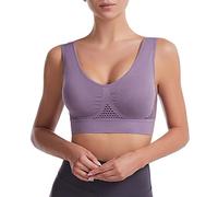 Generisch Klassische Nahtloser BH Damen Ohne Bügel Powerful Push Up mit Verstellbarem Bustier Seamless Bra Bequemer BHS Große Brüste Unterwäsche Trainings Schlaf Alltag Super Push up BH (C, M)