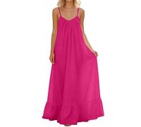 Generisch Kleid Damen, Elegante Kleider Damen, Lässiges äRmelloses Maxikleid Mit Offenem RüCken Locker Geschnittenes Hauskleid