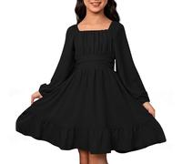 Generisch Kleider Für Mädchen, Mädchenkleider Lässiges LangäRmeliges RüCkenfreies Kleid Mit Taillenband FüR DraußEn Sommer FrüHling Herbst
