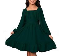 Generisch Kleider Für Mädchen, Mädchenkleider Lässiges LangäRmeliges RüCkenfreies Kleid Mit Taillenband FüR DraußEn Sommer FrüHling Herbst