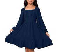 Generisch Kleider Für Mädchen, Mädchenkleider Lässiges LangäRmeliges RüCkenfreies Kleid Mit Taillenband FüR DraußEn Sommer FrüHling Herbst