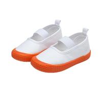 Generisch Kleinkind Baby Jungen Mädchen Schuhe Flache Schuhe Bao EIN Fuß Off Mädchen Leinwand Schuhe Baby Weiche Sohle Casual Schuhe einfache Mode Unisex (Orange, 25 Toddler)