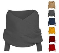 Generisch Knitted Scarf with Sleeves for Women,Knitted Sweater Scarf with Sleeves,Fall Winter Warm Scarf Wrap Shawl Scarves (Dark grey,One size)