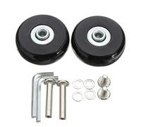 Generisch Kofferrollen Ersatzrollen, Koffer Rollen Ersatz 2/4 Stück Ersatzräder 40-60mm mit Schrauben, Leise Rollen für Reisekoffer, Achsen Reparatursatz DIY(50mm-18mm-2pcs)