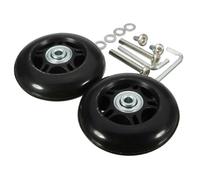 Generisch Kofferrollen Ersatzrollen,Koffer Rollen Ersatz 2er-Set Gepäckkofferräder Verschleißfeste Lenkrolle Schwarze Räder Lager Reparatursätze Flexibles Universalrad aus Gummi(50x18mm)