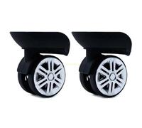 Generisch Kofferrollen Ersatzrollen,Koffer Rollen Ersatz A65 Gepäck Schwenk Trolley Räder Reparatur Koffer Ersatz Teil Drop Shipping(Large Black)
