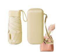 Generisch Kompakter Sonnenschirm - faltbarer Reiseschirm, leichter, wasserdichter Schirm | UPF 50+ Outdoor-Regenschutzschirm, tragbarer Sonnenschutz, Mini-Reiseschirm mit Tasche, 35 Zol