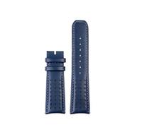 Generisch Kompatibel mit der CITIZEN Blue Angel Herren-Radio-Wave-Uhr AT8020-54L/8020-03L/JY8078, gebogenes Ende, echtes Lederarmband, Armband 22 23(Blue no clasp,22mm)