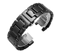 Generisch Konkaves Keramikarmband, 20 x 11 mm, 18 10, 16 8 m, kompatibel mit Omega GC Guess Dior Pasha Notch-Armband for Herren und Damen(Black,16.10mm)