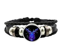 Generisch Konstellation geflochtenes Seilarmband - Sternzeichen-Geist-Sternbild-Armband | Tragbares mehrschichtiges Sternbild-Lederarmband für Damen und Herren