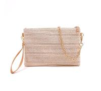 Generisch Korbtaschen Damen, Basttaschen Damen Gestreift Boho Handtasche Umhängetasche Basttasche Sommer Mit Reißverschluss Geflochten Strandtasche Korbtasche Moderne Stroh Tasche Strand Häkeltasche