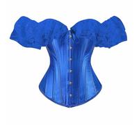 Generisch Korsage Damen Schwarz, Corset Lila, Korsett Corset Top Bauchweg Oberteil Mit Ärmeln Gothic Vintage Unterbrust Corsage Mittelalter Korsagen Bustiers Body Shaper Mieder