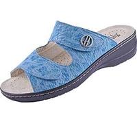Generisch Kräuterschuhe von Hickersberger,Damen Pantolette,Weite G, hellblau, Leder/Stretch für Hallux, herausnehmbare Einlage, 62298 - Größe 41