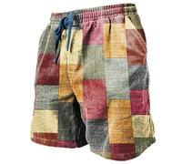 Generisch Kurz Hose Herren Sommer Badeshorts 3D Druck Strandhose Hawaii Strandurlaub Badehose Patchwork-Color Aufdruck Badeshorts Kurz Schnelltrocknend Schwimmhose Boardshorts Gymshorts