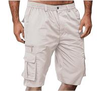 Generisch Kurze Cargo Hose Herren Arbeitsshorts Outdoor Sommer Shorts Freizeit Wanderhose Cargohose Klassische Mehrfachtaschen Cargo Shorts Männer Sweatshorts Bermudashorts Sommershorts Sommerhosen