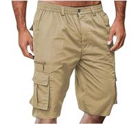 Generisch Kurze Cargo Hose Herren Arbeitsshorts Outdoor Sommer Shorts Freizeit Wanderhose Cargohose Klassische Mehrfachtaschen Cargo Shorts Männer Sweatshorts Bermudashorts Sommershorts Sommerhosen