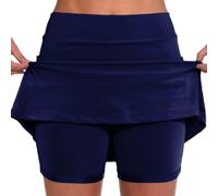 Generisch Kurze Hose Damen Leichte Sommer Shorts Bequeme Wanderhose Luftig Jogginghose Casual Radlerhose Figurbetont Kurze Sporthose Yogahose High Waist Stretchhose Strandhose (A04 Navy,XXL)