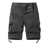 Generisch Kurze Hose Herren Sommer Cargohose mit 26 Tasche Bermuda Treking Outdoorhose Baggy Casual Sportshorts Chino Baumwolle Elastische Taille Cargo Shorts